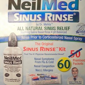 Neil Med Sinus Rinse - 60 Premixed Packets Sinus Rinse Bottle NEW